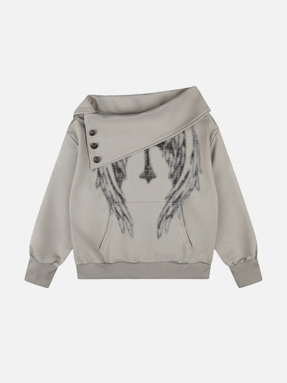 Aelfric Eden Graphic Off-The-Shoulder Sweatshirt