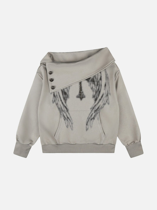 Aelfric Eden Graphic Off-The-Shoulder Sweatshirt