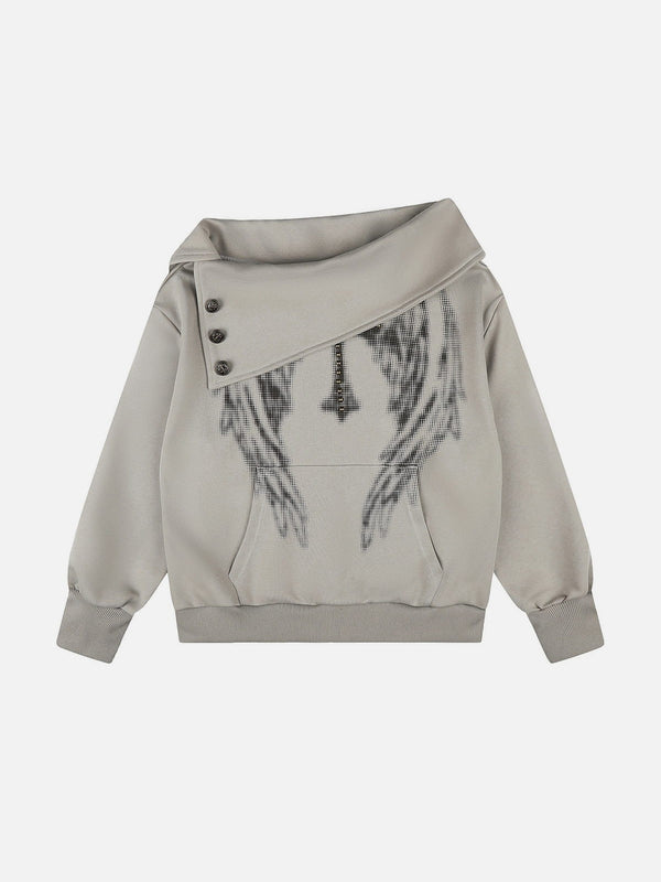 Aelfric Eden Graphic Off-The-Shoulder Sweatshirt