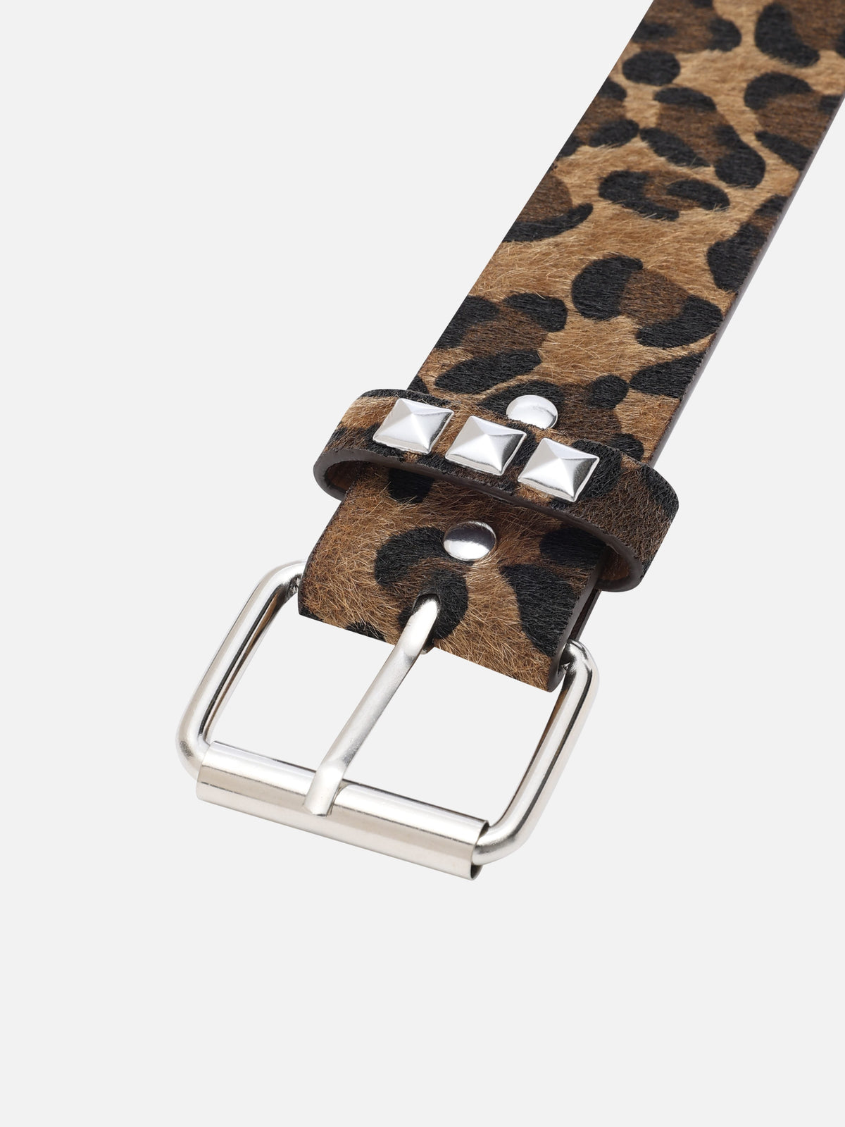 Animal Pattern Studded Belt