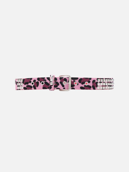 Animal Pattern Studded Belt