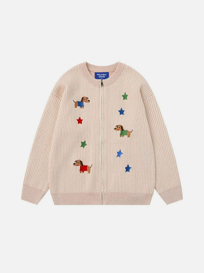 Aelfric Eden Dachshund Embroidery Cardigan