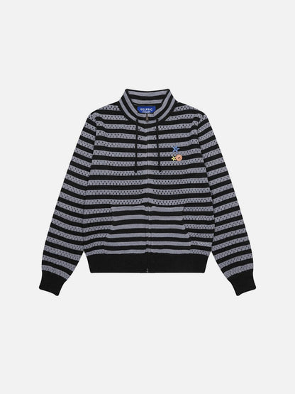 Aelfric Eden Striped Pointelle Knit Cardigan