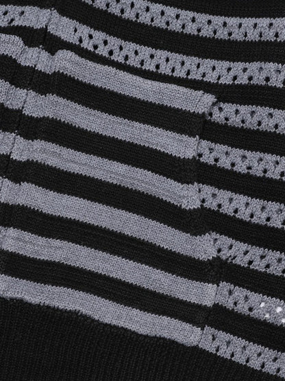 Aelfric Eden Striped Pointelle Knit Cardigan