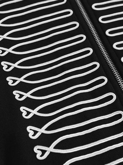 Aelfric Eden Embroidery Napoleon Zip Up Hoodie