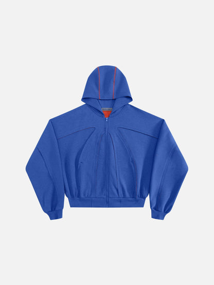Aelfric Eden Boxy Panel Zip Up Hoodie