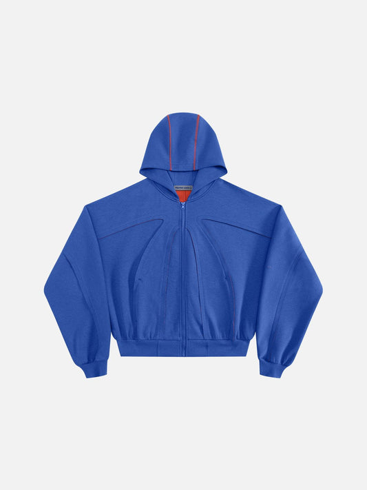 Aelfric Eden Boxy Panel Zip Up Hoodie