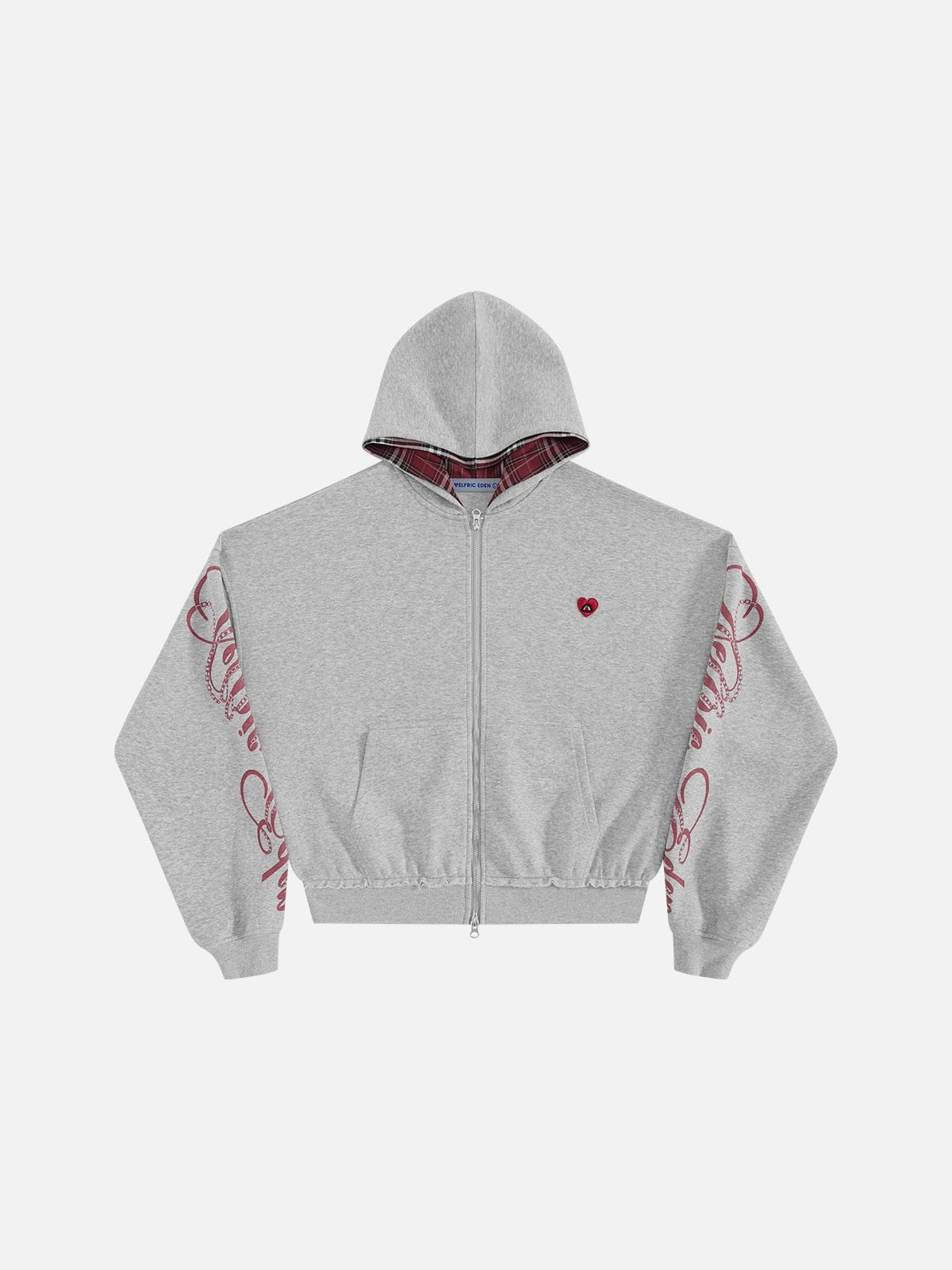 Aelfric Eden Boxy Script Graphic Zip Up Hoodie