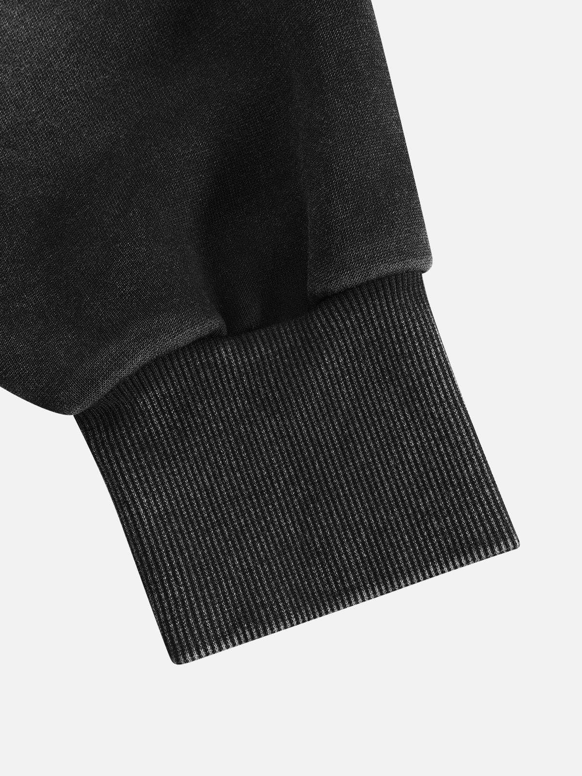 Aelfric Eden Cropped Spray Dyed Zip Up Hoodie