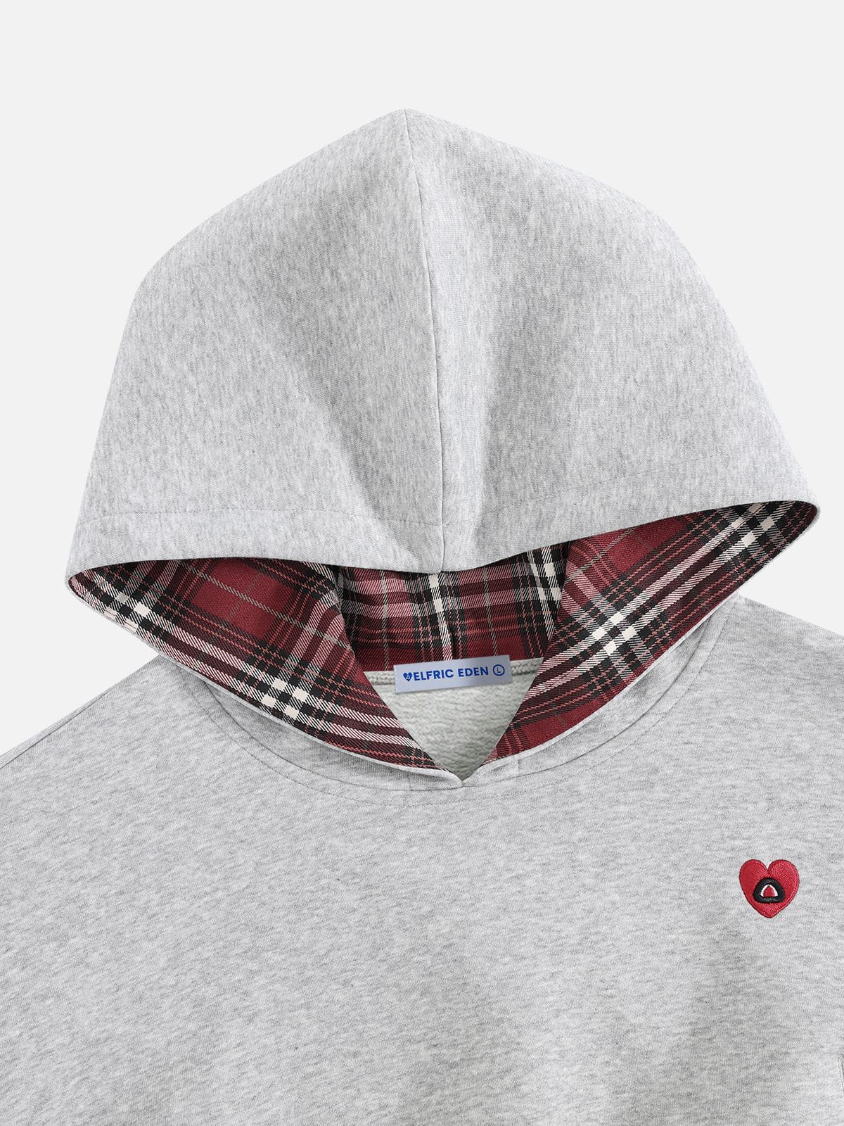 Aelfric Eden Cropped Plaid Lined Pullover Hoodie