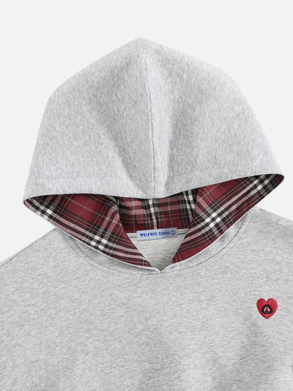 Aelfric Eden Cropped Plaid Lined Pullover Hoodie