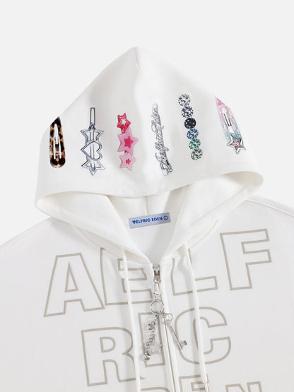 Aelfric Eden Boxy Graphic Zip Up Hoodie