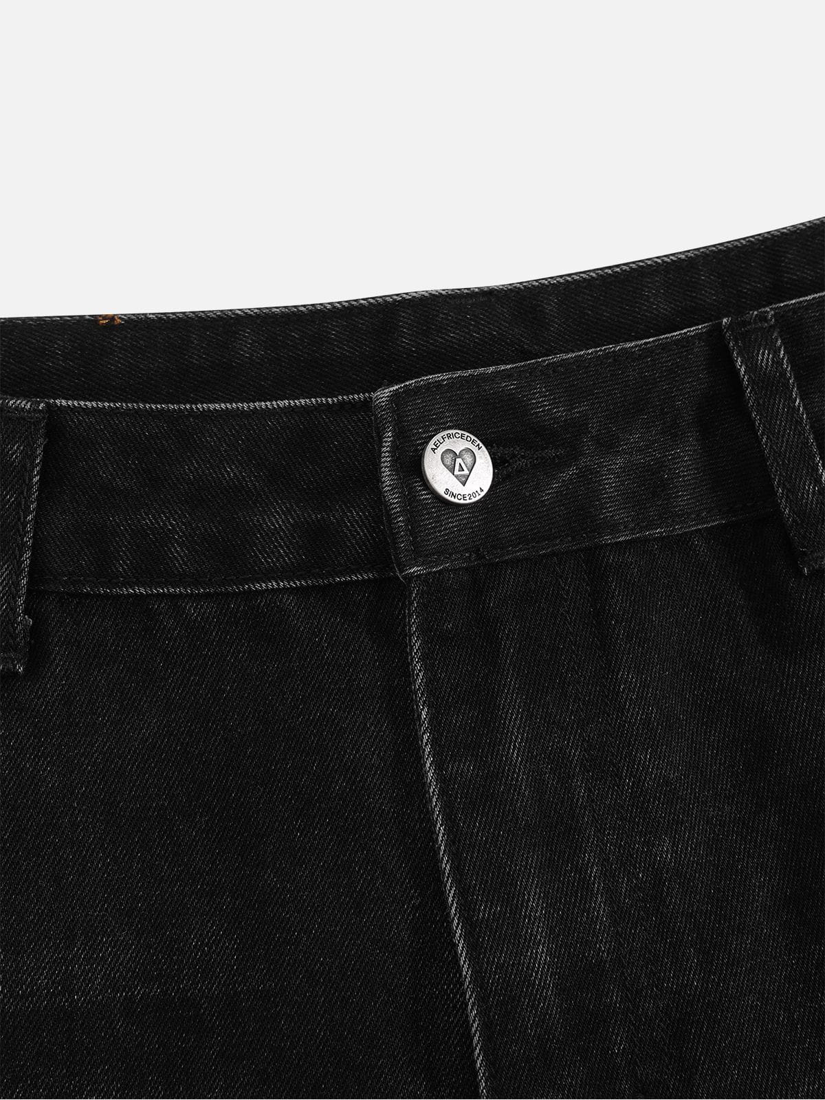 Aelfric Eden Dachshund Embroidery Baggy Barrel Jeans