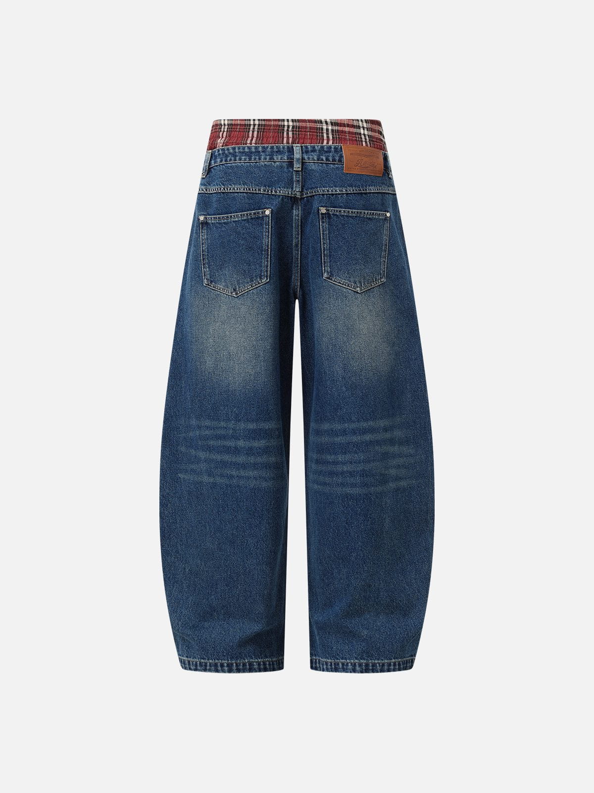 Aelfric Eden Double Waist Fringe Baggy Barrel Jeans
