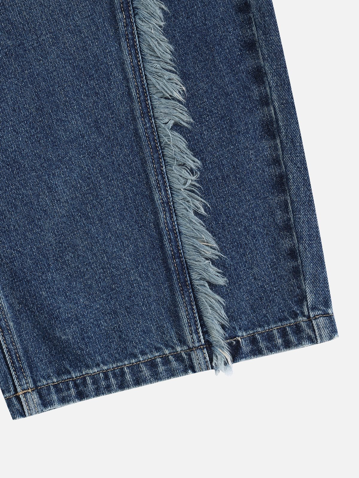 Aelfric Eden Double Waist Fringe Baggy Barrel Jeans