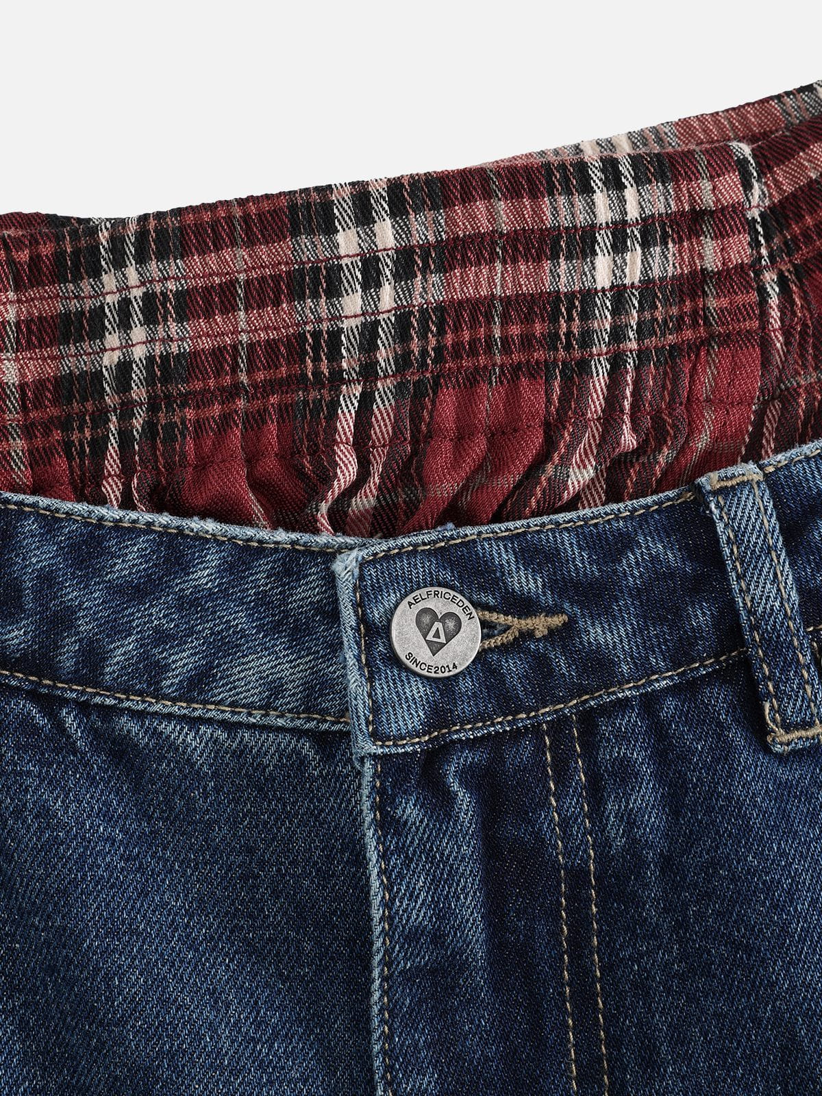 Aelfric Eden Double Waist Fringe Baggy Barrel Jeans