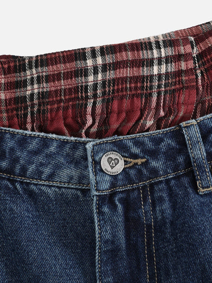 Aelfric Eden Double Waist Fringe Baggy Barrel Jeans