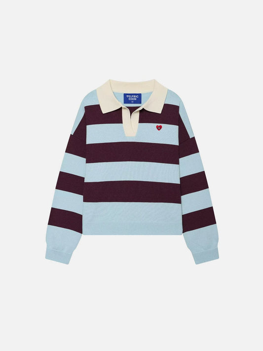 Aelfric Eden Polo Collar Striped Sweater