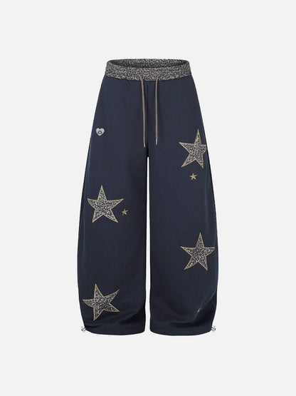 Aelfric Eden Leopard Star Baggy Barrel Sweatpants