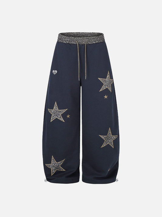 Aelfric Eden Leopard Star Baggy Barrel Sweatpants