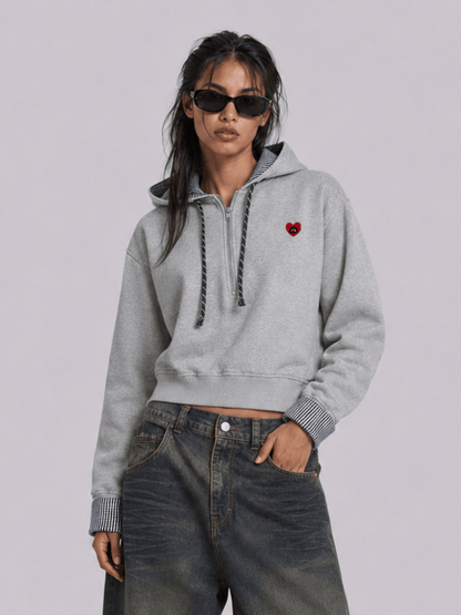 Aelfric Eden Layered Half Zip Pullover Hoodie