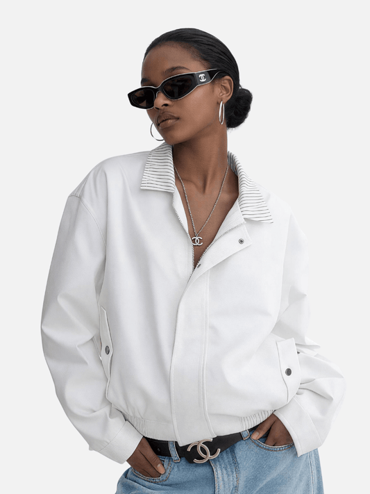 Aelfric Eden Boxy Reversible Striped Collar Jacket