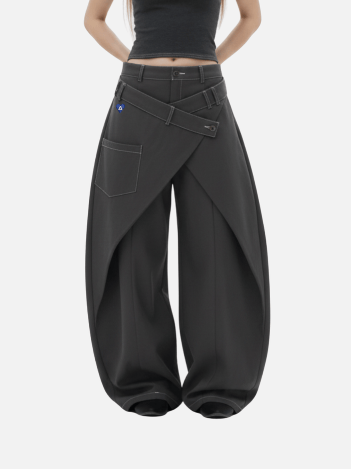 Aelfric Eden Wrap Panel Baggy Barrel Pants