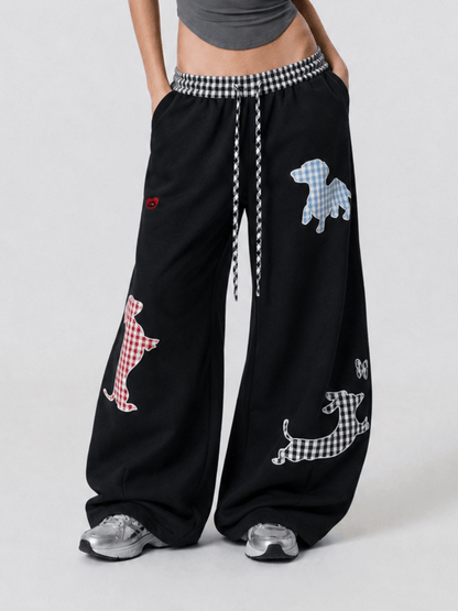 [Pre-Order] Aelfric Eden Plaid Dog Baggy Barrel Sweatpants