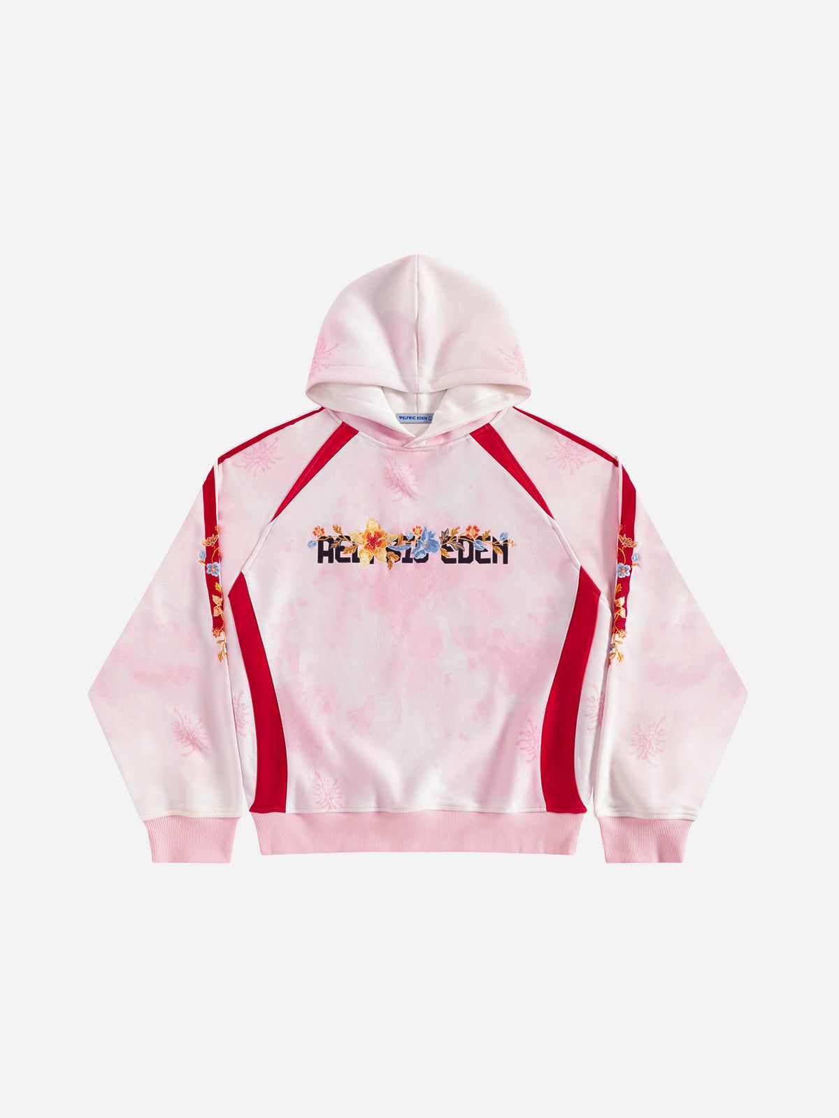 Aelfric Eden Oversized Color Blocking Floral Graphic Pullover Hoodie