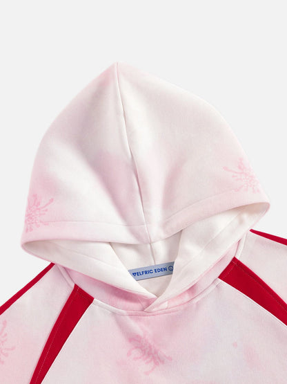 Aelfric Eden Oversized Color Blocking Floral Graphic Pullover Hoodie