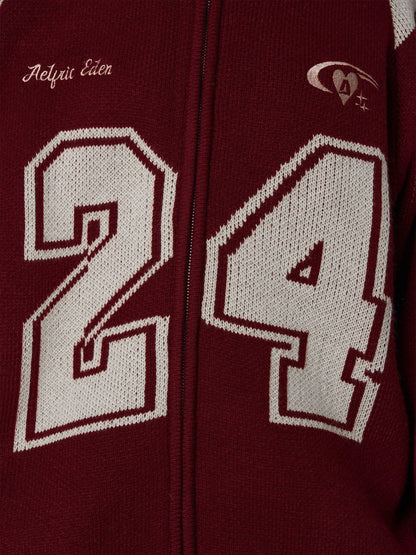 Aelfric Eden 24 Jacquard Zip Up Cardigan