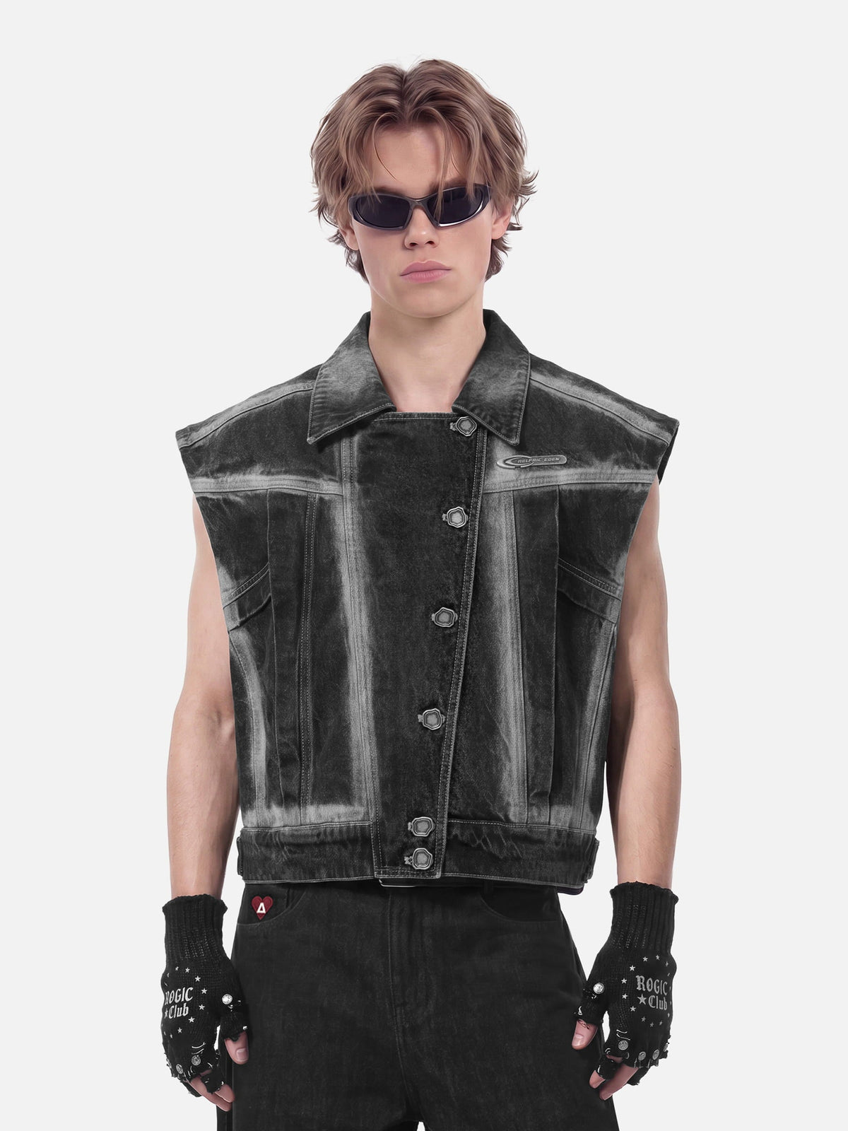 Aelfric Eden Super Boxy Washed Denim Vest