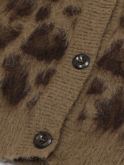 Aelfric Eden Leopard Graphic Cardigan