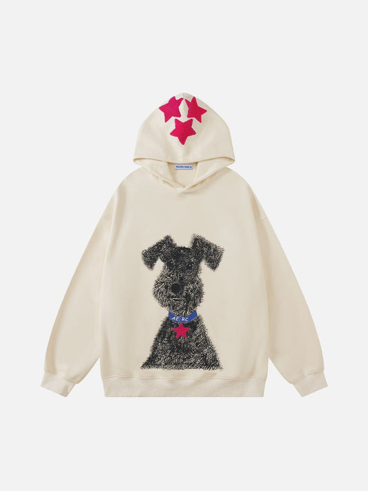 Aelfric Eden Oversized Graffiti Dog Graphic Hoodie